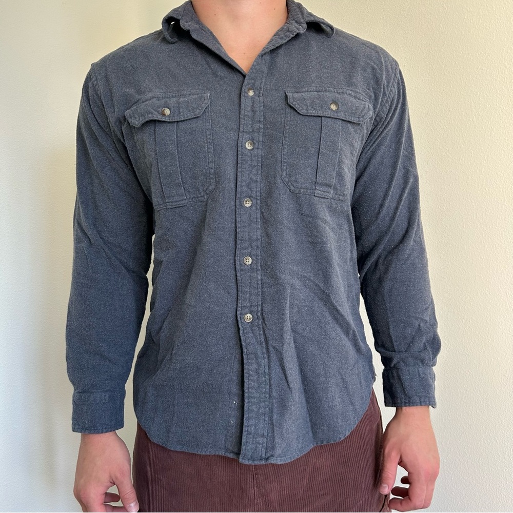 Men's Pendleton Blue Button-Up Flannel Shirt - L